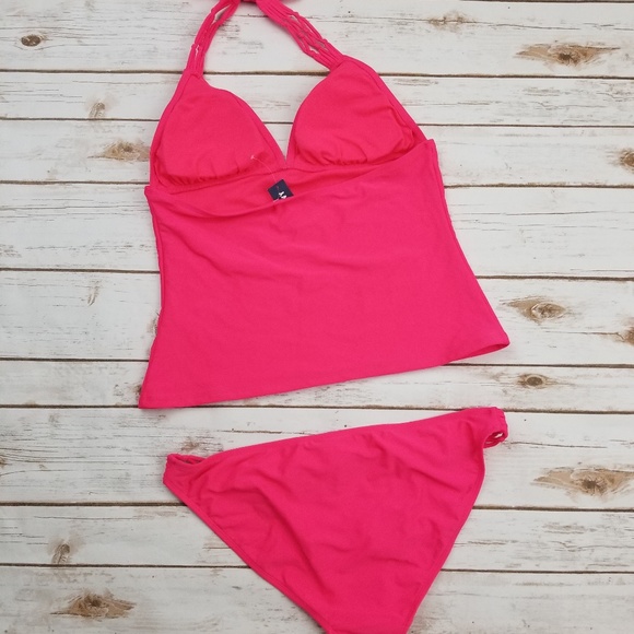 MAKE AN OFFER Old Navy hot pink macrame tankini - Picture 7 of 8